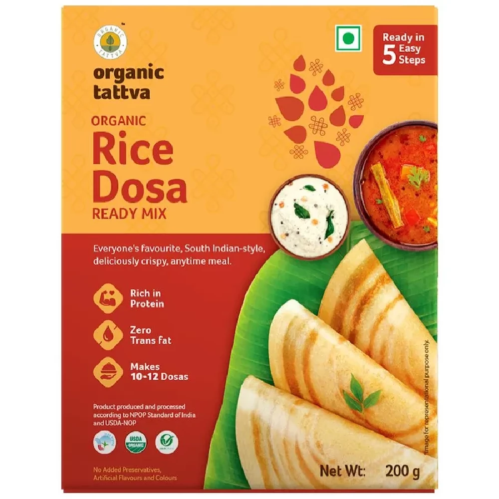 Organic Tattva Organic Rice Dosa Ready Mix, 200 g-1.webp